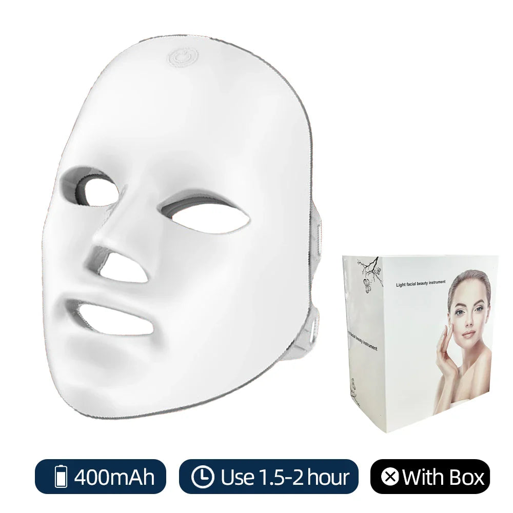 Claude 7 Colors Photon Facial LED Mask, Anti-Wrinkle Rejuvenation Skin Care LED Face Mask Beauty SPA