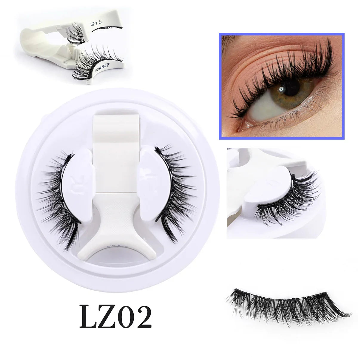 Premium Magnetic Eyelashes - Natural 3D Winged Lashes with Easy Application Tool