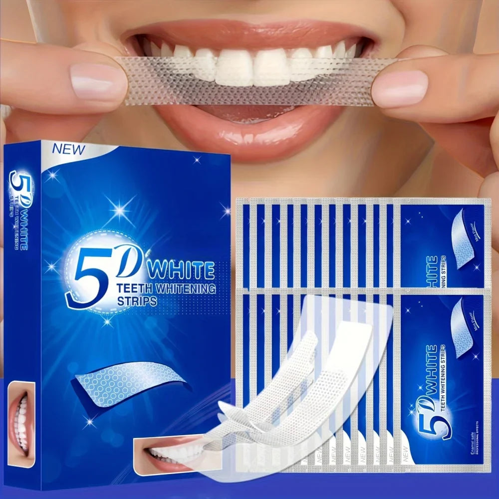 5D Professional Teeth Whitening Strips - Sensitive Formula